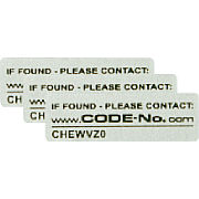 Bild: CODE-No.com Sicherheitslabel Optik-3er-Set PU-Folie [Foto: CODE-No.com]
