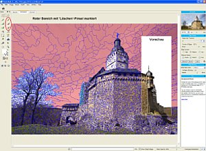 Bild 1. Automatische Kantenerkennung und Auswahl mit Erhalten/Löschen-Pinsel [Foto: Dr. Bernd Schäbler]
