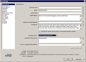 Mit dem Dialogfeld Dateiinformationen schreiben Sie in Photoshop, ImageReady und Bridge umfassende IPTC-Informationen.[Foto: Heico Neumeyer]