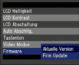 Sigma SD14 Screenshot Firmware Update [Foto: MediaNord]