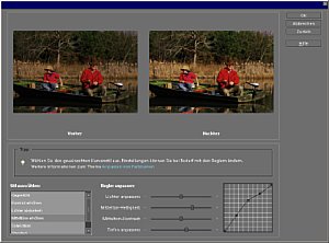 Die in Photoshop Elements eingebaute Gradationskurve lässt sich nur über Schieberegler verändern [Foto:Getty Images]