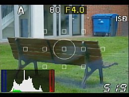Olympus E-3 - LiveView mit Histogramm [Foto: MediaNord]