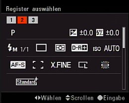 Sony Alpha 700 Benutzerspeicher [Foto: MediaNord]