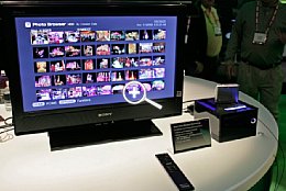 Sony TransferJet – Near Field Wireless Technology – Vorstellung auf der CES Las Vegas 2008 [Foto: Daniela Schmid]