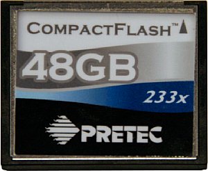 Pretec CF-Card mit 48 GB [Foto: Daniela Schmid]