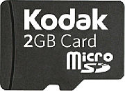Lexar-Karte mit Kodak-Label microSD 2 GB  [Foto: Daniela Schmid]