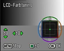 Pentax K20D - LCD-Farbtuning [Foto: MediaNord]