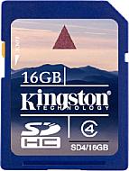 Kingston SDHC-Karte Class 4 16 GByte [Foto: Kingston]