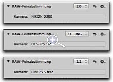 Aperture 2.1 – Aperture arbeitet, je nach Kameramodell, mit unterschiedlichen RAW-Dekodieralgorithmen [Foto: Torsten Kieslich]