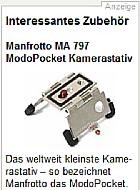 Neue Werbeform "Interessantes Zubehör"-Kasten auf digitalkamera.de [Foto: MediaNord]