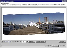 Mit Panorama - Bilder verbinden können mehrere Einzelaufnahmen zu einem Panorama montiert werden [Foto: Michael Hennemann]