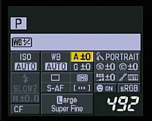 Olympus E-520 — Info-Display [Foto: MediaNord]