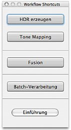 Bild 1: Workflow Shortcuts [Foto: Dr. Thomas Hafen]