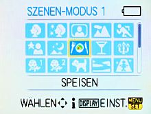 Panasonic Lumix DMC-TZ5 Motivprogrammauswahl [Foto: Yvan Boeres]