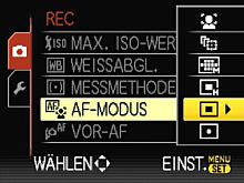 Panasonic Lumix DMC-FZ28 – AF-Modi [Foto: Yvan Boeres]