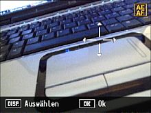 Ricoh R10 – manuelle AF-Messfeldpositionierung [Foto: Yvan Boeres]
