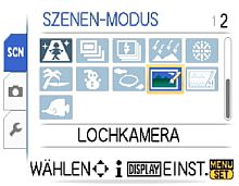 Panasonic Lumix DMC-FX37 – Motivprogrammauswahl [Foto: Yvan Boeres]