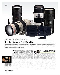 DigitalPhoto&nbsp;Objektiv-Vergleichstest&nbsp;70-200 mm/f2,8-Telezooms im Test