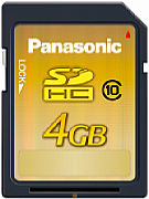 Panasonic SDHC Class 10 mit 4 GB [Foto: Panasonic]