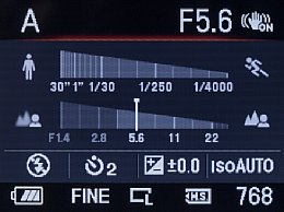Sony Alpha 380 – Alternative Aufnahmeinfo [Foto: MediaNord]