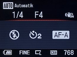 Sony Alpha 380 – Aufnahmeinfo [Foto: MediaNord]