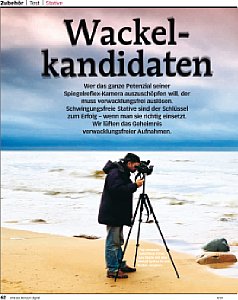 Spiegelreflex digital&nbsp;Stativ-Vergleichstest&nbsp;Acht Stative im Schwingungsverhalten-Test