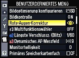 Nikon D300S – Benutzerdefiniertes Menü [Foto: MediaNord]