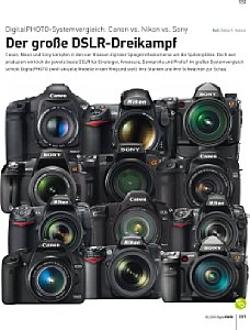 DigitalPhoto&nbsp;Kamera-Vergleichstest&nbsp;DigitalPhoto-Systemvergleich: Canon vs. Nikon vs. Sony