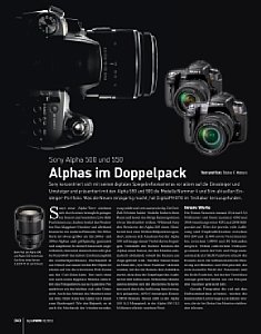 DigitalPhoto&nbsp;Kamera-Vergleichstest&nbsp;Sony Alpha 500 und 550 im Test