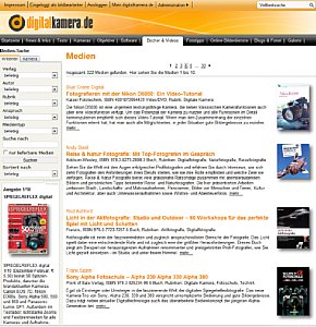 Buch- und Videorubrik auf digitalkamera.de [Foto: MediaNord]