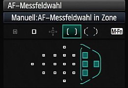Canon EOS 7D – Fokuspunktwahl im Schnellmenü [Foto: MediaNord]
