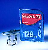 SanDisk Secure Digital-Wechselspeicherkarte 128 Mbyte [Foto: SanDisk] [Foto: Foto: SanDisk]