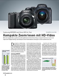 DigitalPhoto&nbsp;Kamera-Vergleichstest&nbsp;Samsung WB5000 und Sony DSC-H20 im Vergleichstest