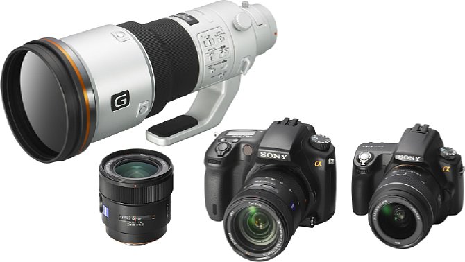 Sony Objektive und Kameras auf der PMA 2010 [Foto: Sony]