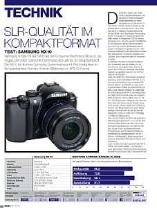 ProfiFoto&nbsp;Kamera-Einzeltest&nbsp;Samsung NX10 Kameratest