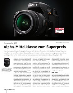 DigitalPhoto&nbsp;Kamera-Einzeltest&nbsp;Sony Alpha 450