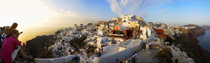 3. Platz des Fotowettbewerbs »Verborgene Details« – »Sonnenuntergang auf Santorini« von Westerdorf [Foto: Westerdorf]
