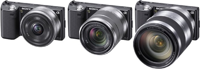 Sony NEX-5 

Objektivübersicht [Foto: Sony]