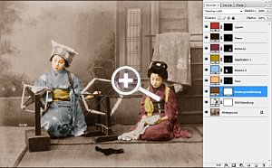 Nachkoloriertes Bild mit Ebenenpalette [Foto:  
MediaNord]