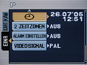 Olympus mju Digital 800 - Kamera Setup Menü   [Foto: MediaNord]