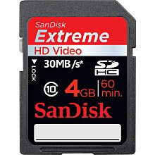 SanDisk Extreme HD Video SDHC Card