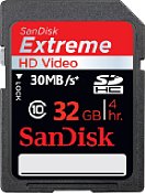 SanDisk Extreme HD Video SDHC Card 32 GByte