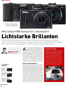 DigitalPhoto&nbsp;Kamera-Vergleichstest&nbsp;Nikon Coolpix P300, Olympus XZ-1, Samsung EX-1