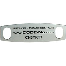 CODE-No.com Sicherheitslabel für Trageriemen Alu