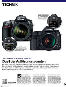 ProfiFoto&nbsp;Kamera-Vergleichstest&nbsp;Test Canon EOS 5D Mark III vs. Nikon D800