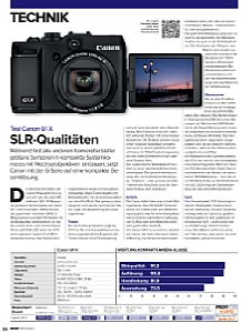 ProfiFoto&nbsp;Kamera-Einzeltest&nbsp;Canon PowerShot G1 X im Test