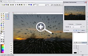 Photoline 32 radialer Weichzeichner [Screenshot: MediaNord] 