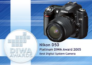 DIWA Platin Award Nikon D50 [Foto: DIWA]