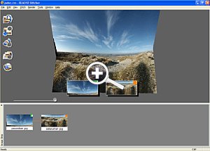 Realviz Stitcher 5 - Verrechnung von zwei fertigen (Teil-)Panoramen bzw. Panorama-Teilen [Screenshot: MediaNord]