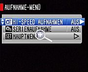 Fujifilm FinePix F30 Aufnahememenü [Foto: MediaNord] 